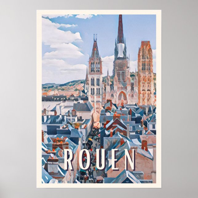 Poster Affiche Rouen Photo Vintage (Frente)