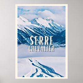 Poster Affiche Serre Chevalier Station de ski