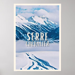 Poster Affiche Serre Chevalier Station de ski