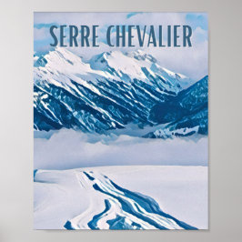 Poster Affiche Serre Chevalier Station de ski