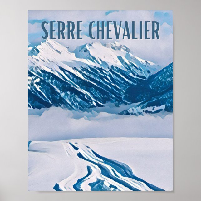 Poster Affiche Serre Chevalier Station de ski (Frente)
