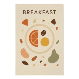 Pôster Affiche Terrazzo Chic : BREAKFAST