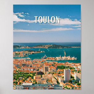 Poster Affiche Toulon Photo Vintage