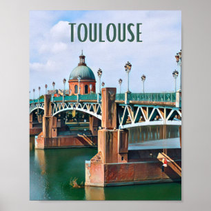 Poster Affiche Toulouse Photo Vintage