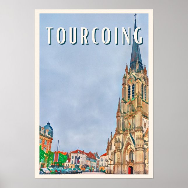 Poster Affiche Tourcoing Photo Vintage (Frente)