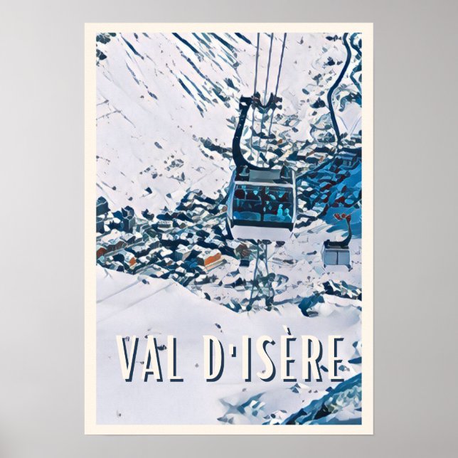 Poster Affiche Val d'Isère Station de ski (Frente)