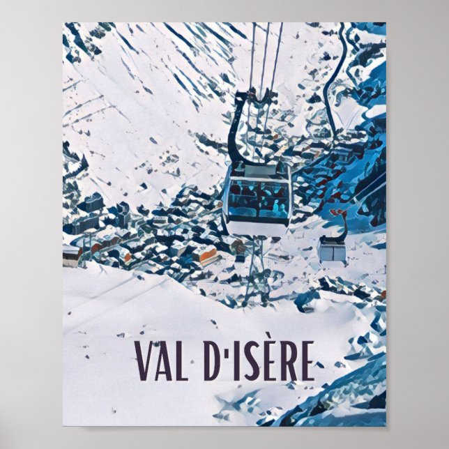 Poster Affiche Val d'Isère Station de ski (Frente)