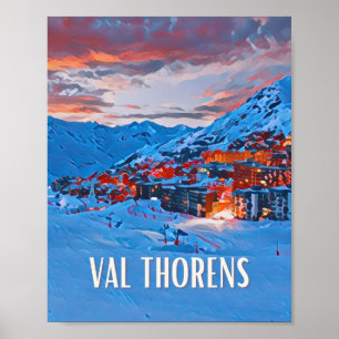 Poster Affiche Val Thorens Station de ski