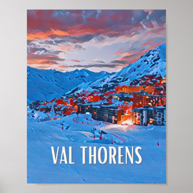 Poster Affiche Val Thorens Station de ski (Frente)
