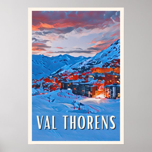 Poster Affiche Val Thorens Station de ski (Frente)