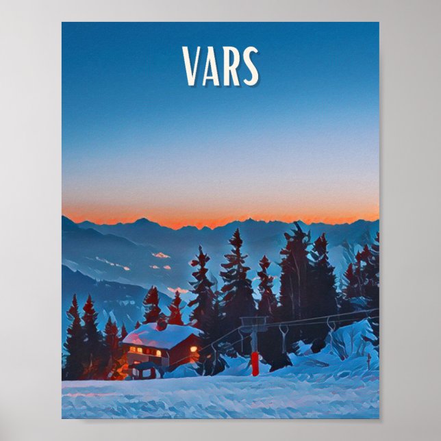 Poster Affiche Vars Station de ski  (Frente)