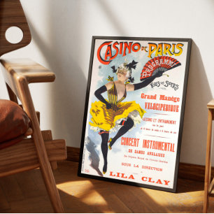Poster Affiche vintage Casino de Paris