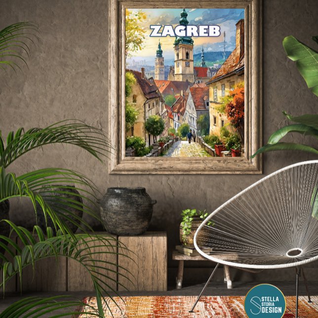 Pôster Affiche Zagreb, où chaque coin recèle un trésor ca (Criador carregado)
