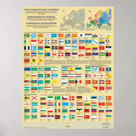Poster Affiches des drapeaux des peuples d'Europe
