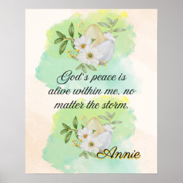 Poster Affirmation Faith: God's Peace Is Alive Within Me