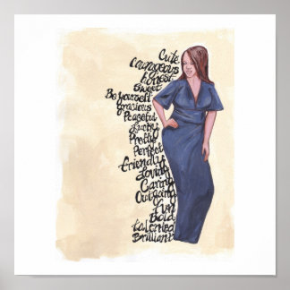 Poster Affirmations for the lady in blue