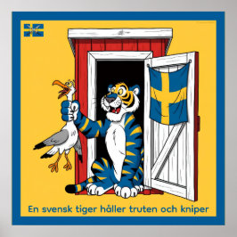 Poster Affisch — Svensk tiger