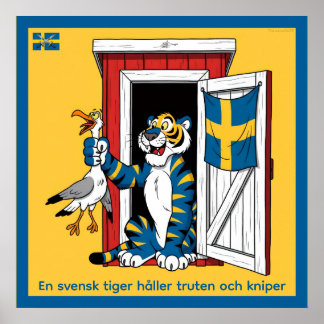 Poster Affisch — Svensk tiger