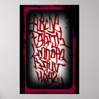 Affise - alfabet graffitti - röd