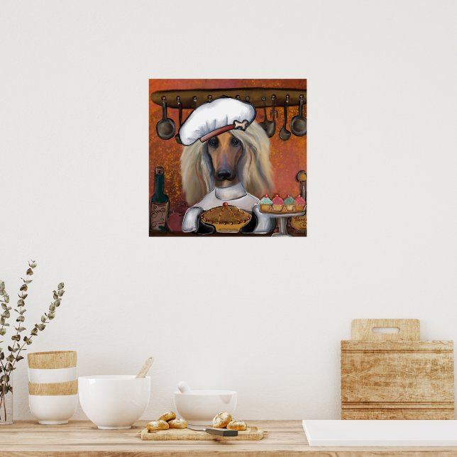 POSTER AFGHAN HOUND (Cozinha)