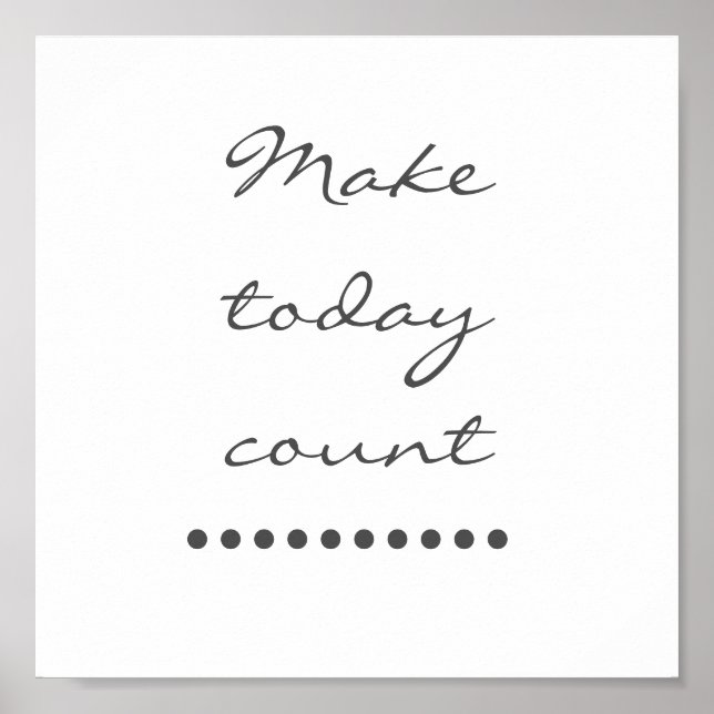 Poster Afirmação de arte! Parede positiva de incentivos (Frente)