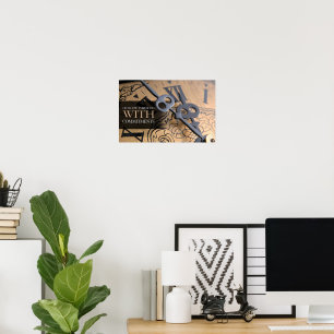 Poster Afirmação de Motivação "Eu sigo"