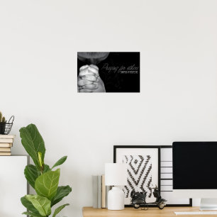 Poster Afirmação de Motivação "Rezando por Outros"