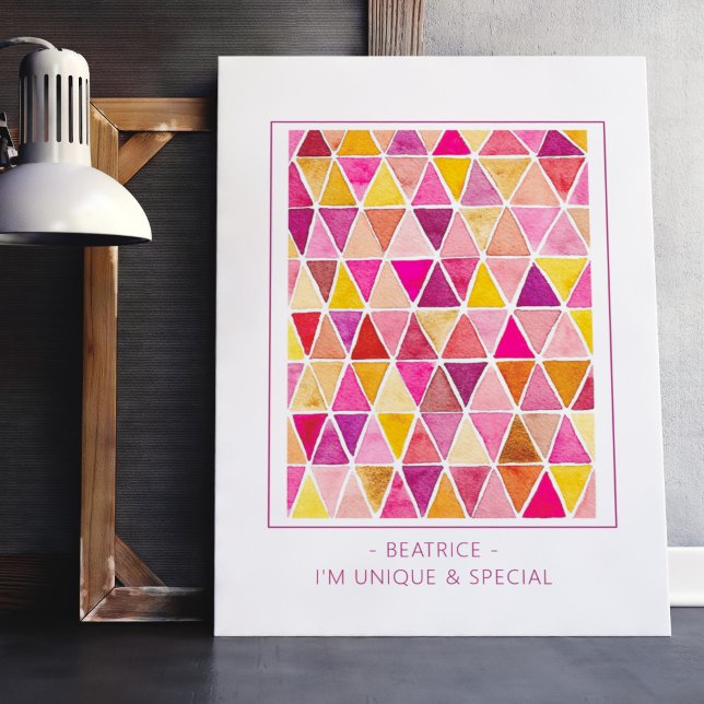 Poster Afirmação para Crianças Douradas Vermelhas (Criador carregado)