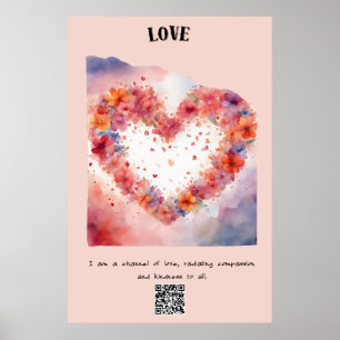 Poster Afirmação positiva de amor
