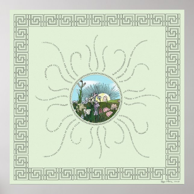 Pôster Afirmações com Storybook Sunrise (Frente)