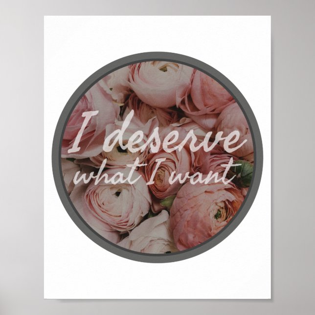 Poster afirmações diárias de inspiração para o trabalho (Frente)