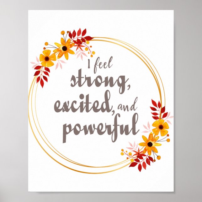 Poster afirmações motivacionais para a aceitação da vida (Frente)