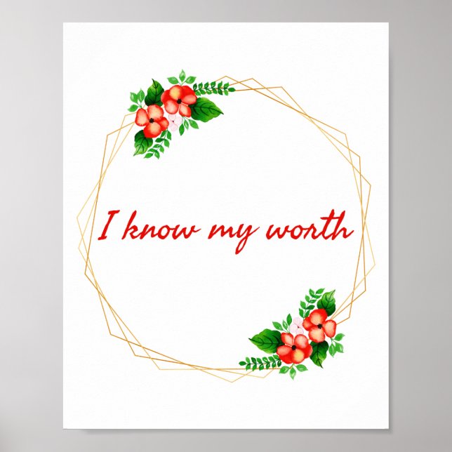 Poster afirmações motivacionais para a vida (Frente)