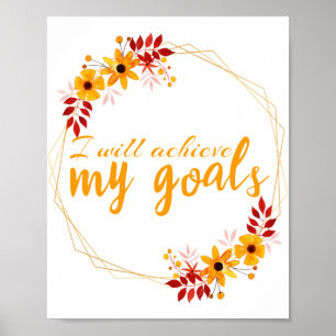 Poster afirmações motivacionais para o sucesso