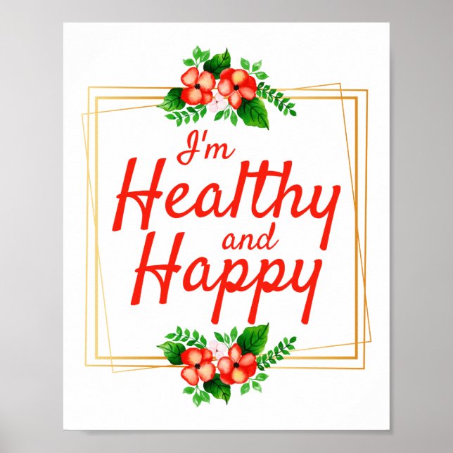 Poster afirmações positivas citações para o trabalho e a  (Frente)