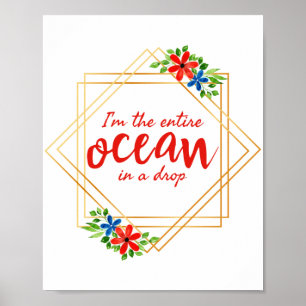 Poster afirmações positivas de autoaceitação