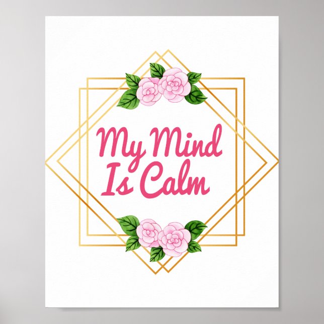 Poster afirmações positivas de inspiração (Frente)