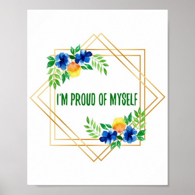 Poster afirmações positivas de manhã (Frente)