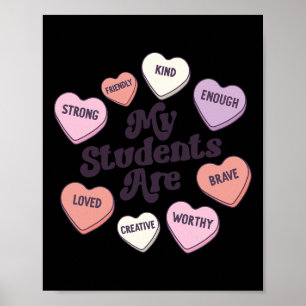 Poster Afirmações positivas do dia de os namorados Doce C