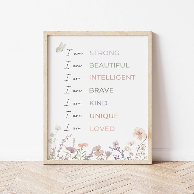 Poster Afirmações Positivas Impressas: Arte de Parede Flo (Criador carregado)