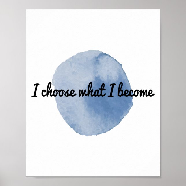 Poster afirmações positivas matinais para o duro de traba (Frente)