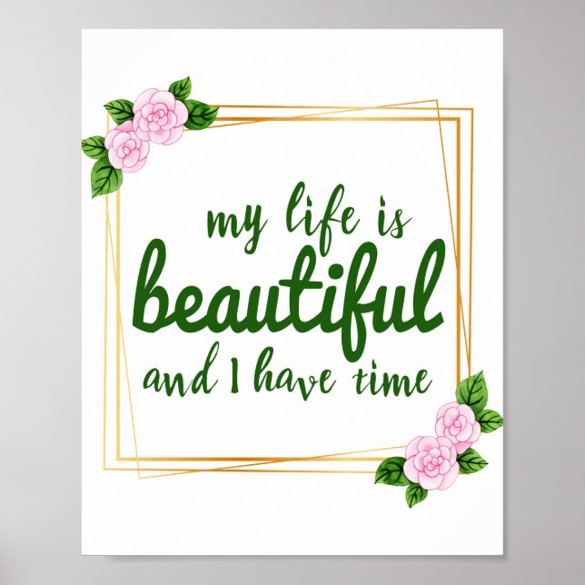 Poster afirmações positivas sobre a aceitação do trabalho (Frente)