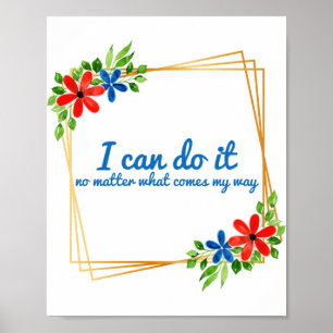Poster afirmações positivas sobre o trabalho