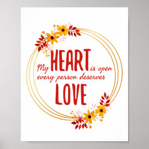 Poster afirmações vívidas positivas para o amor própr