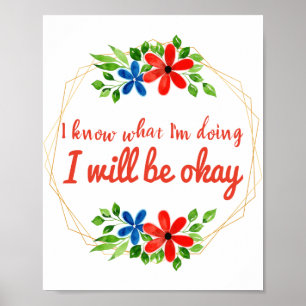 Poster afirmações vívidas positivas para o trabalho e o a