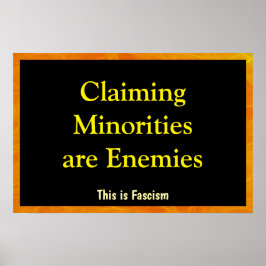 Poster Afirmar que Minorias são Inimigas