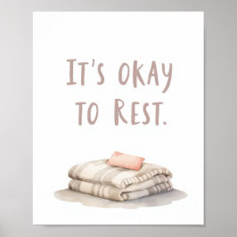Poster Afirmativa “Está Tudo Bem Descansar” do Bosque Sil