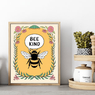 Poster Afirmativa Positiva de Ser Gentil Inspirador