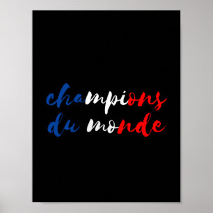 Poster Afixar futebóis França campeões do mundo 2018