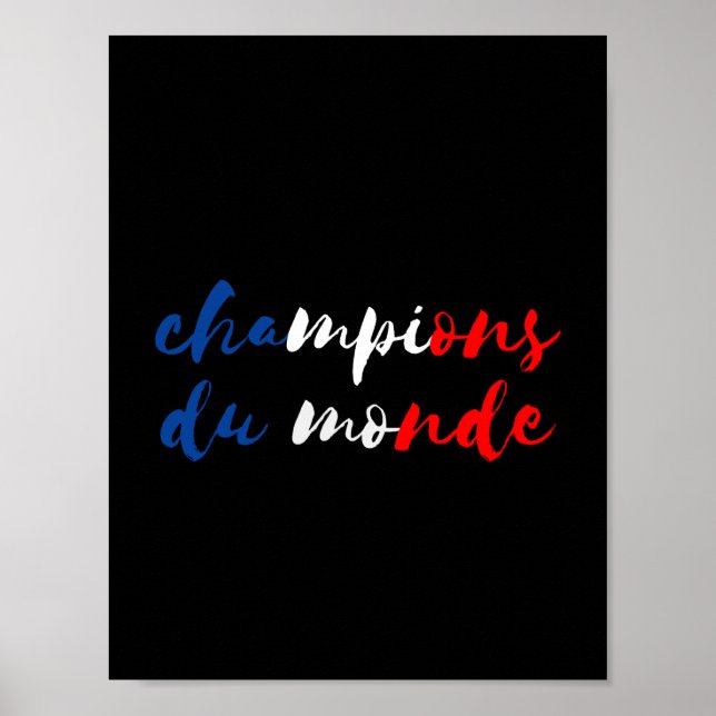 Poster Afixar futebóis França campeões do mundo 2018 (Frente)